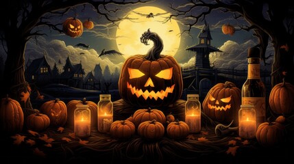 Halloween Pumpkin Background