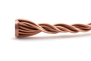 the electric copper wire isolated on a white background