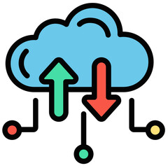 Wall Mural - Cloud Traffic Icon