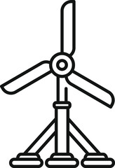 Poster - This simple icon represents a wind turbine generating renewable energy