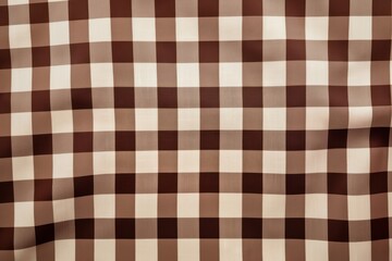 Sticker - Brown checker backgrounds tablecloth texture.