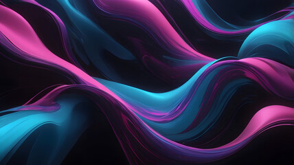 Poster - abstract purple background with lines, ai generated