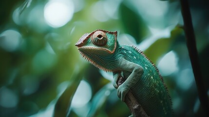 Wall Mural - Chameleon on a Branch