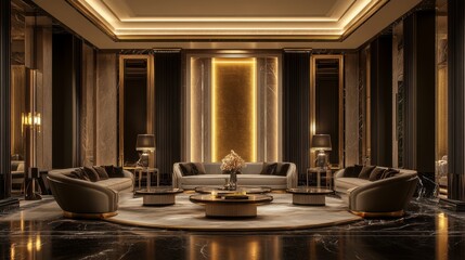 Wall Mural - Luxury Living Room Interior.