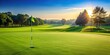 © Sayfar - golf ball, golf course, flagstick, golf, nature, hole, recreation, competition, putt, summer, sport, grass, leisure, Putting green with a flagstick on a perfectly manicured golf course