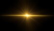 © RatihMeiriga - horizontal gold lens flare on black background