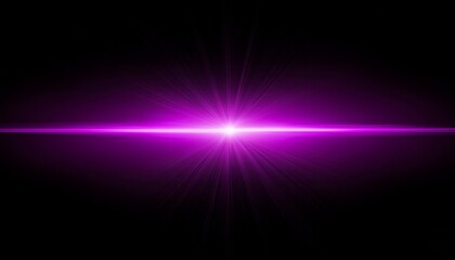 horizontal purple lens flare on black background