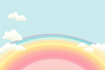 Sticker - Cute background rainbow backgrounds outdoors.