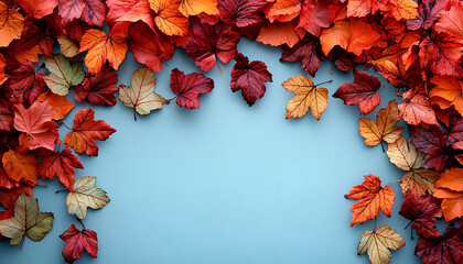 Wall Mural - Vibrant autumn colors in nature, orange maple tree generated by AI