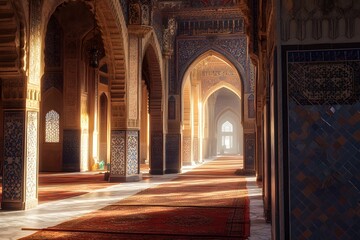 Wall Mural - Mosque Interior with Sunlight