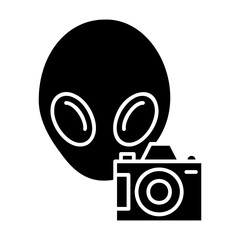 Canvas Print - alien and camera