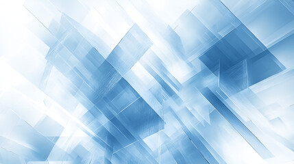 Wall Mural - abstract blue geometric patterns created with translucent layers and sharp angles representing a mod