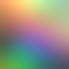 Poster - Orange magenta green blue holographic abstract backdrop AI graphic. Blur effect.