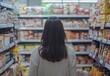 © Fostor - Woman Shopping in a Grocery Store Aisle