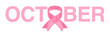 © Yana - a pink awareness ribbon on a transparent png background. For Breast Cancer Awareness Month, banner, design, linkedin, clinic, web, medicine, social media