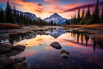 Poster - Nature sky wilderness landscape.