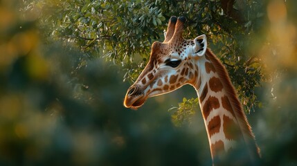 Poster - Giraffe in the Foliage