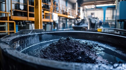 Black Granules in Industrial Vat