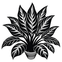 new tropical plant flower vector design