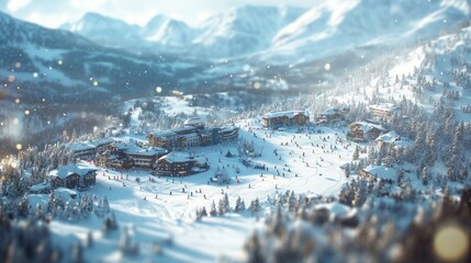 Sticker - Snowy Mountain Village