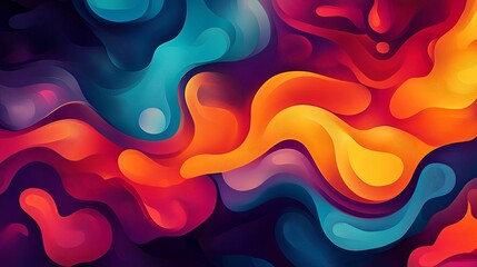 Poster - Abstract Swirling Pattern in Vibrant Hues