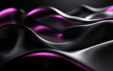 Wall Mural - a stunning abstract background of black and magenta waves with a sleek and futuristic feel. perfect 
