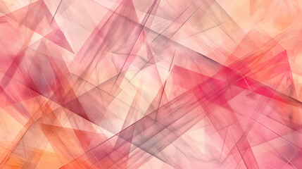Wall Mural - Warm abstract composition with layered geometric patterns in shades of red and orange.