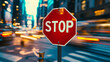 © lasalus - Urban Stop Sign at Night
