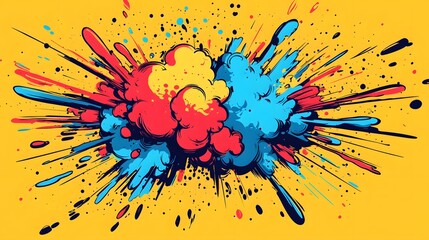 Wall Mural - abstract colorful explosion graphic design