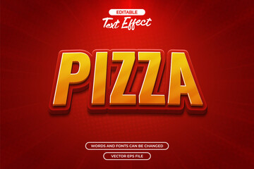 Wall Mural - Pizza editable text effect