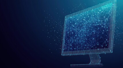 Wall Mural - abstract digital monitor display