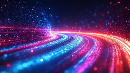 Wall Mural - Abstract Light Trails Background Generative AI