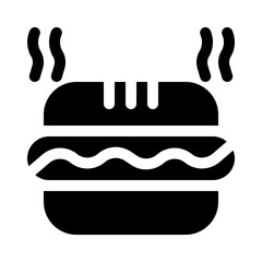 Sticker - hot dog glyph icon