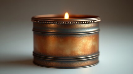 Wall Mural - Copper Candle with Warm Glow