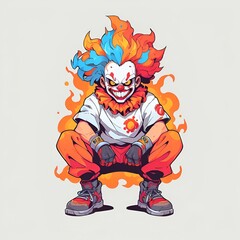 Sticker - Clown with a Smile, Illustration