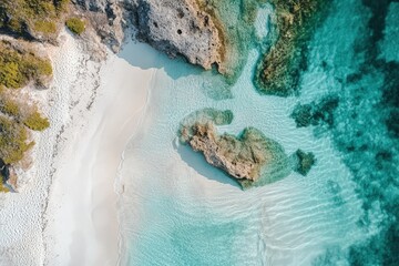 Wall Mural - an aerial view of a body of water