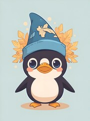 Wall Mural - Cute Penguin Illustration