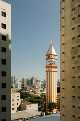 Building, buildings and cathedrals. Big city seen from above