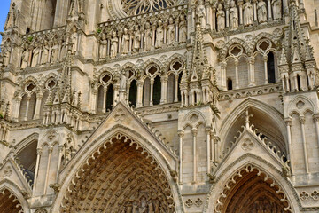 Poster - Amiens; France - june  20 2024 : cathedral Notre Dame