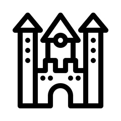 Poster - toy castle line icon