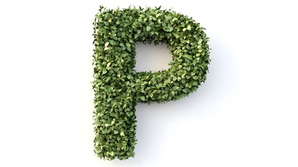 Hyper-Realistic Green Topiary Letter 