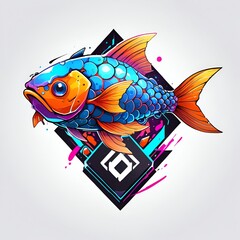 Poster - Colorful Fish Illustration