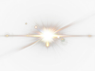 Wall Mural - Burst of light radiating outward isolate on transparent background, cutout, png