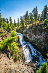 Yellowstone National Park Undine Waterfall overlook while hiking the Lava Creek Trail in the summer of 2024