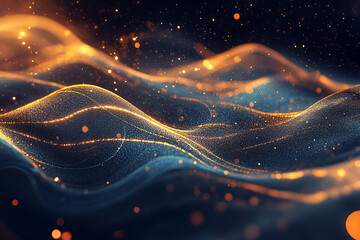 Abstract wave particle technology background