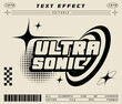 © woophy18 - ultra sonic black and white premium editable text effect for t-shirt, logo, sticker, poster, title template