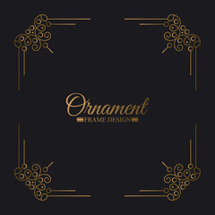 Elegant gold decorative frame design background