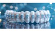 © Stock Source - Dynamic graphic of dental orthodontics showcasing braces aligners and other corrective devices with modern and engaging design