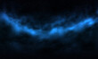 © patthana - Sky blue galaxy cloud nebula stars dark night universe milky way cosmos vector illustration.