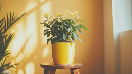 Canvas Print - Sunny Room Indoor Plant